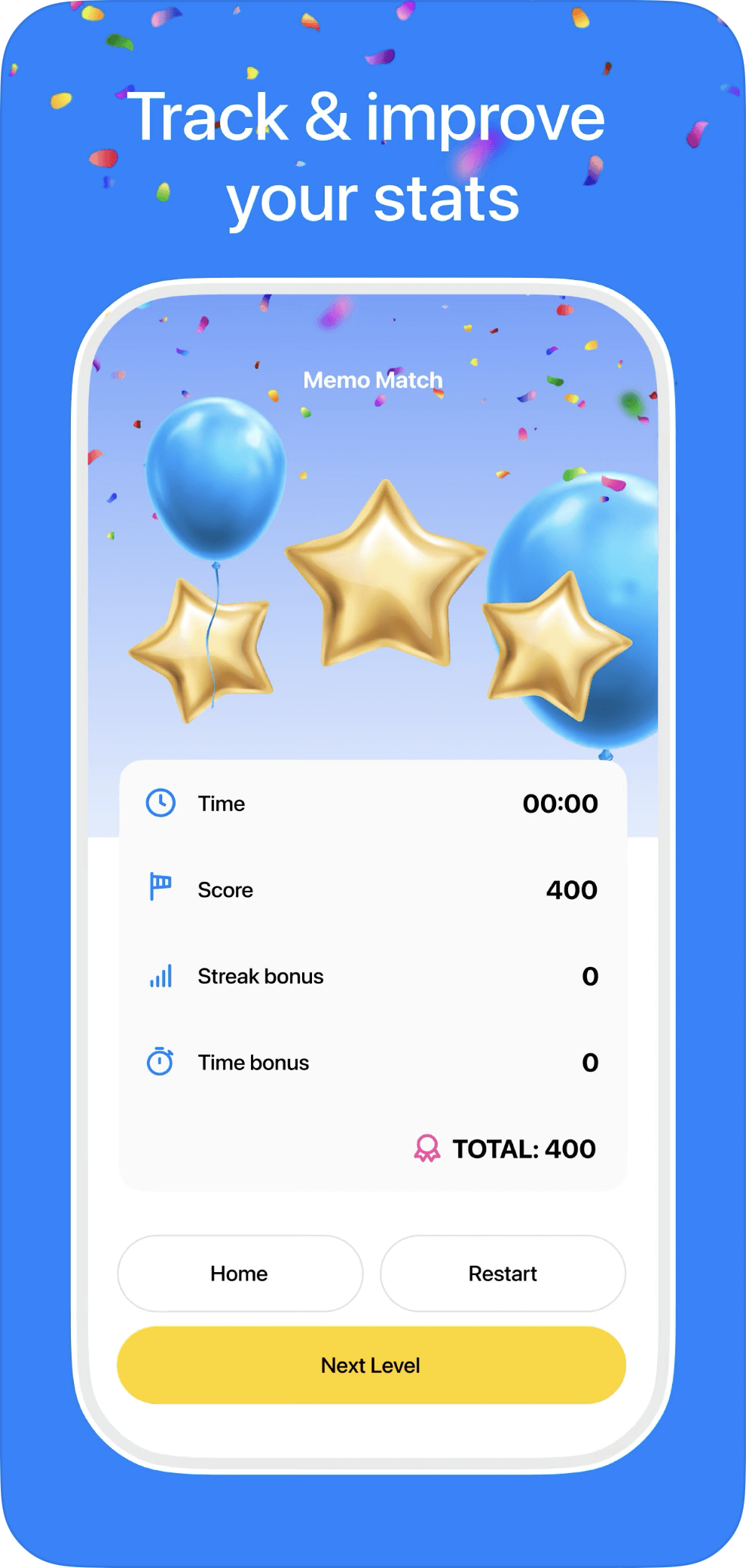 Track & improve your stats